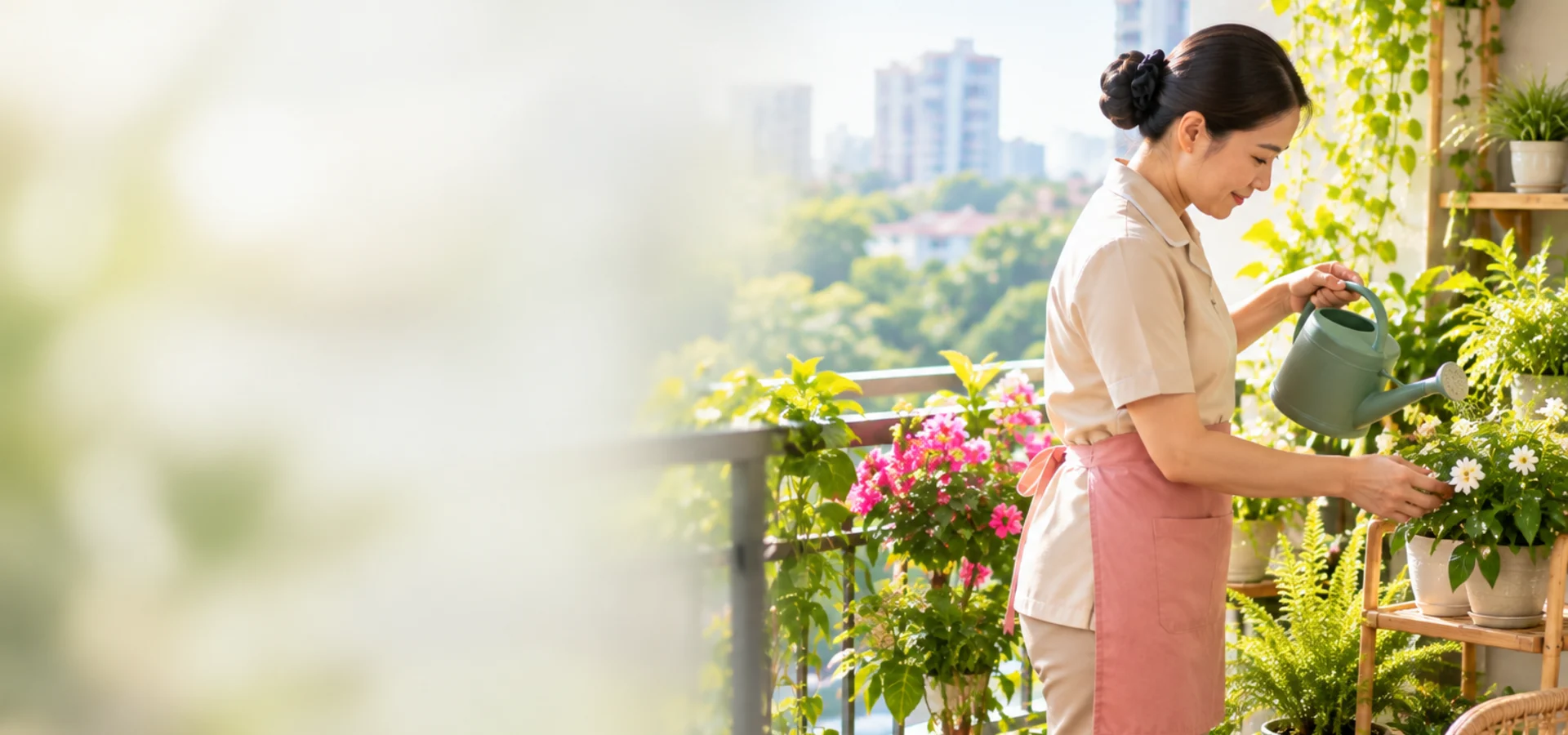 Ngọc Lan giúp việc gia đình